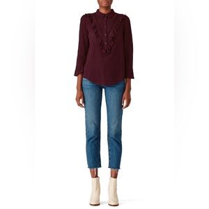 ba&sh Bordeaux Cisco Top - Size 2 (US 6-8)